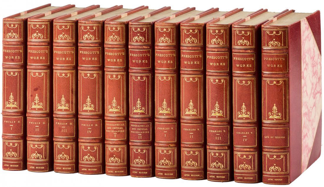 Works of W.H. Prescott finely bound (1 of 4)