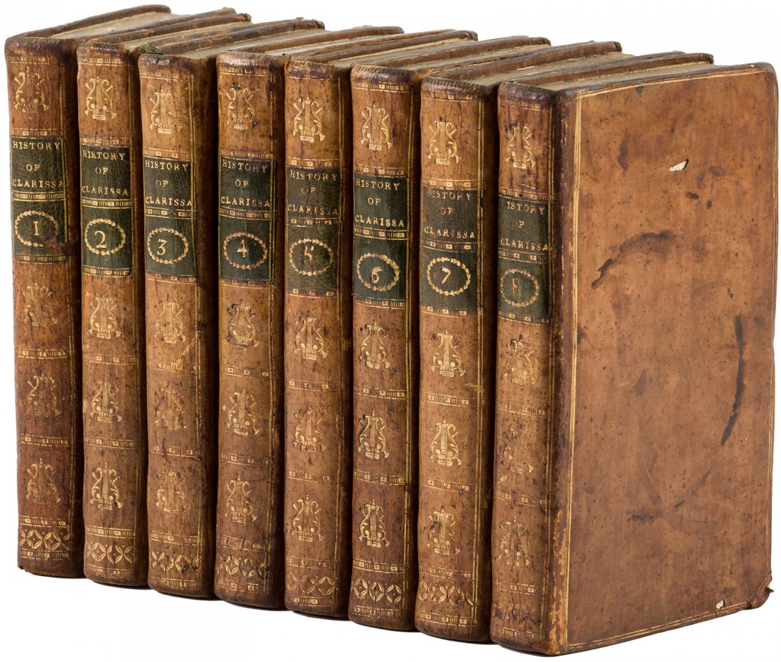 Clarissa Or the History of a Young Lady 1785: Heading: Author: [Richardson, Samuel] Title: Clarissa; Or, The History of a Young Lady. Place Published: London Publisher:J.F. and C. Rivington, et al Date Published: 1785 Description: