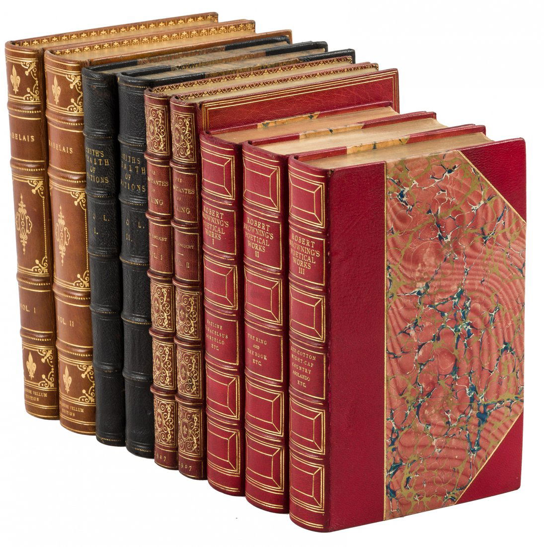 Nine finely bound volumes (1 of 3)