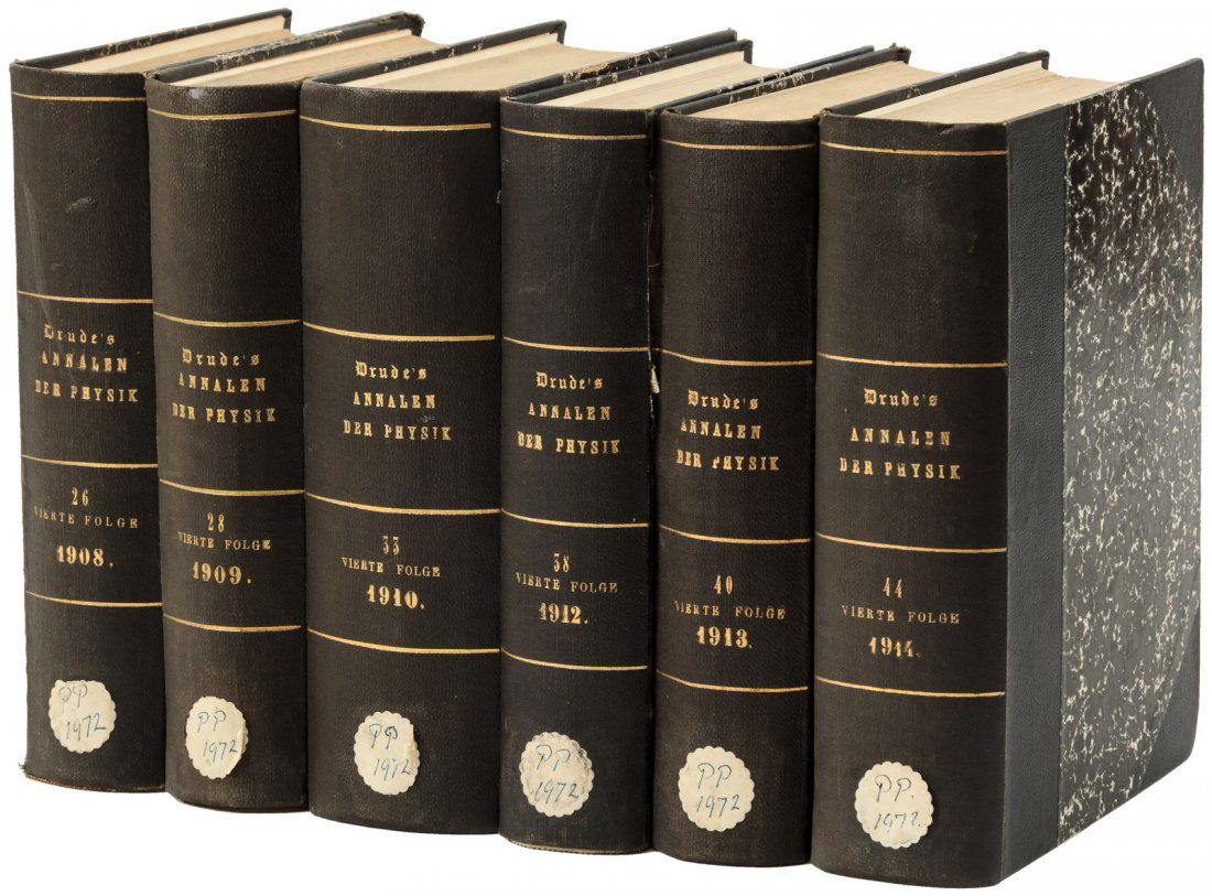 Papers by Albert Einstein oin Annalen der Physik (1 of 4)