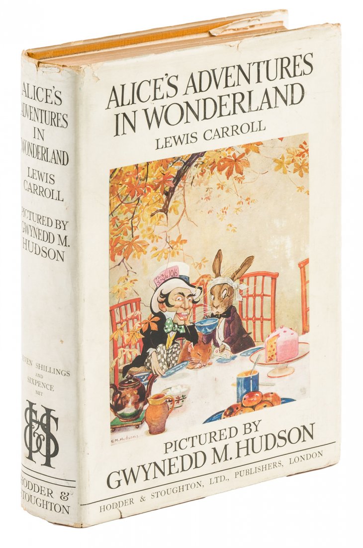 Alice's Adventures in Wonderland, Hudson illustrations: Heading: Author: Carroll, Lewis Title: Alice's Adventures in Wonderland Place Published: London Publisher:Hodder and Stoughton Date Published: [n.d. 1922] Description: [xii],