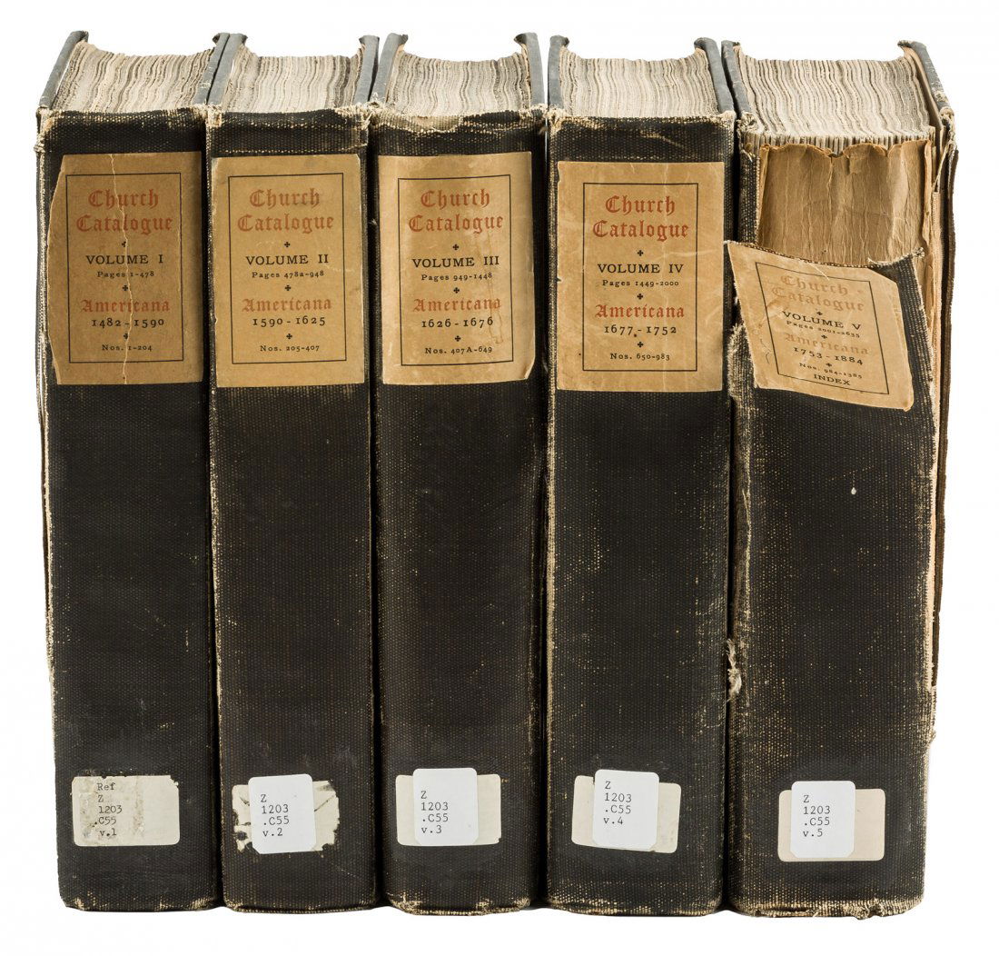 Church Catalogue, 1907, First Edition: Heading: (Church, E.D.) Author: Cole, George Watson, Compiler Title: A Catalogue of Books Relating to the Discovery and Early History of North and South America, Forming a part of the Library of E.D.