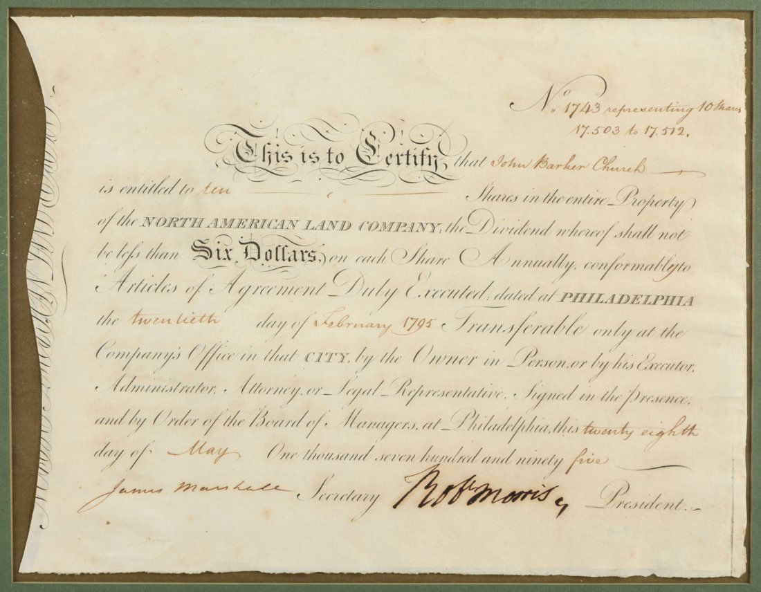 Robert Morris, Signer & Fiinancier of the Revolution (1 of 2)