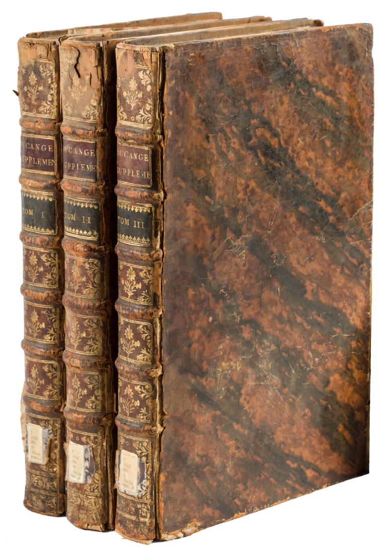 Du Cange, Glossarium ad Scriptores, 1733: Heading: Author: Du Cange, Charles Du Fresne Title: Glossarium ad Scriptores Mediae et Infimae Latinitatis Place Published: Parisiis [Paris]. Publisher:Sub oliva Caroli Osmont Date Published: </