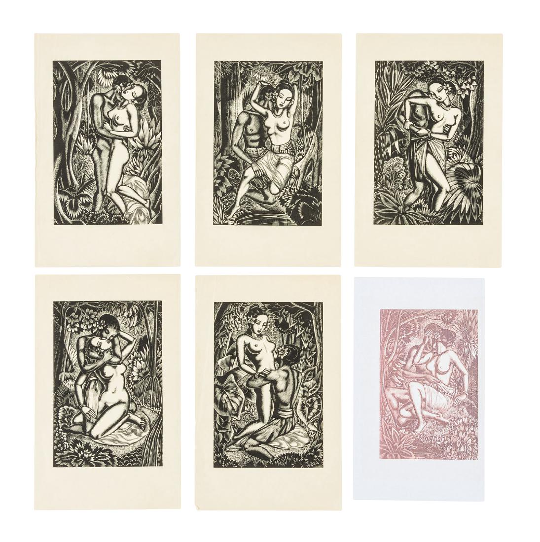 Love Night illustrations by John Buckland Wright: Heading: (Golden Cockerel Press) Author: Mathers, Powys Title: Love Night: A Laotian Gallantry Place Published: [London] Publisher:Golden Cockerel Press Date Published: [1936] Descripti