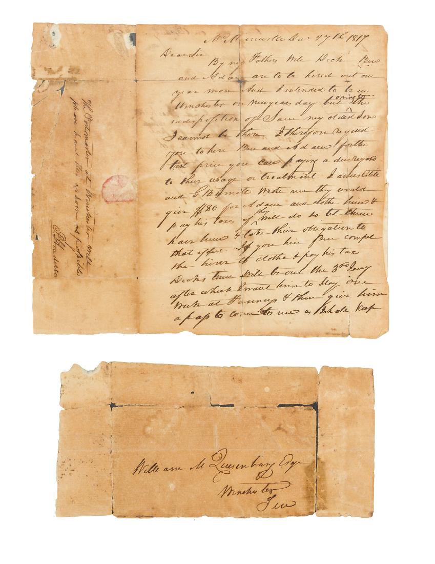Letter "leasing" slaves of Daniel Boone's Revolutionary (1 of 1)