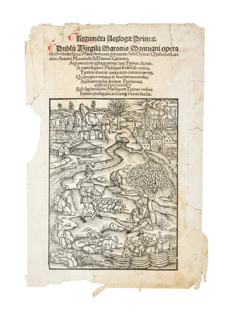 Illustrated leaf from 1502 Virgil (1 of 2)