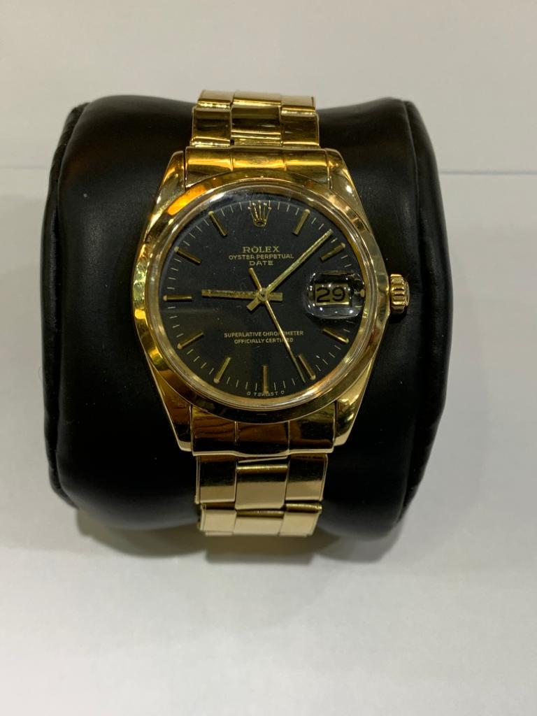 Rolex Oyster Perpetual DATE 34mm. 18k Gold Watch (1 of 7)