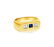 18K Gold, 0.28ct Natural Blue Sapphire & Diamond Ring - 2