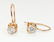 French Hook Earrings, 14K Rose Gold and Diamonds