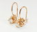 French Hook Earrings, 14K Rose Gold and Diamonds - 2