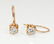 French Hook Earrings, 14K Rose Gold and Diamonds - 3