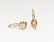 French Hook Earrings, 14K Rose Gold and Diamonds - 4