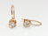 French Hook Earrings, 14K Rose Gold and Diamonds - 5