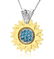 Sidra, 18K Gold, Diamond & Blue Topaz Pendant - 4