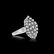 Enchanting Diamond & Solid 14K White Gold Cocktail Ring - 2