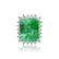 (GIA)14k, Diamond & 100% natural Colombian Emerald Ring