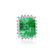 (GIA)14k, Diamond & 100% natural Colombian Emerald Ring - 2