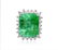 (GIA)14k, Diamond & 100% natural Colombian Emerald Ring - 3