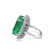 (GIA)14k, Diamond & 100% natural Colombian Emerald Ring - 4
