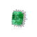 (GIA)14k, Diamond & 100% natural Colombian Emerald Ring - 5