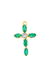Vintage Religious Diamond & Emerald Cross in 14K