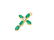 Vintage Religious Diamond & Emerald Cross in 14K - 3
