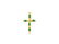 Vintage Religious Diamond & Emerald Cross in 14K - 4