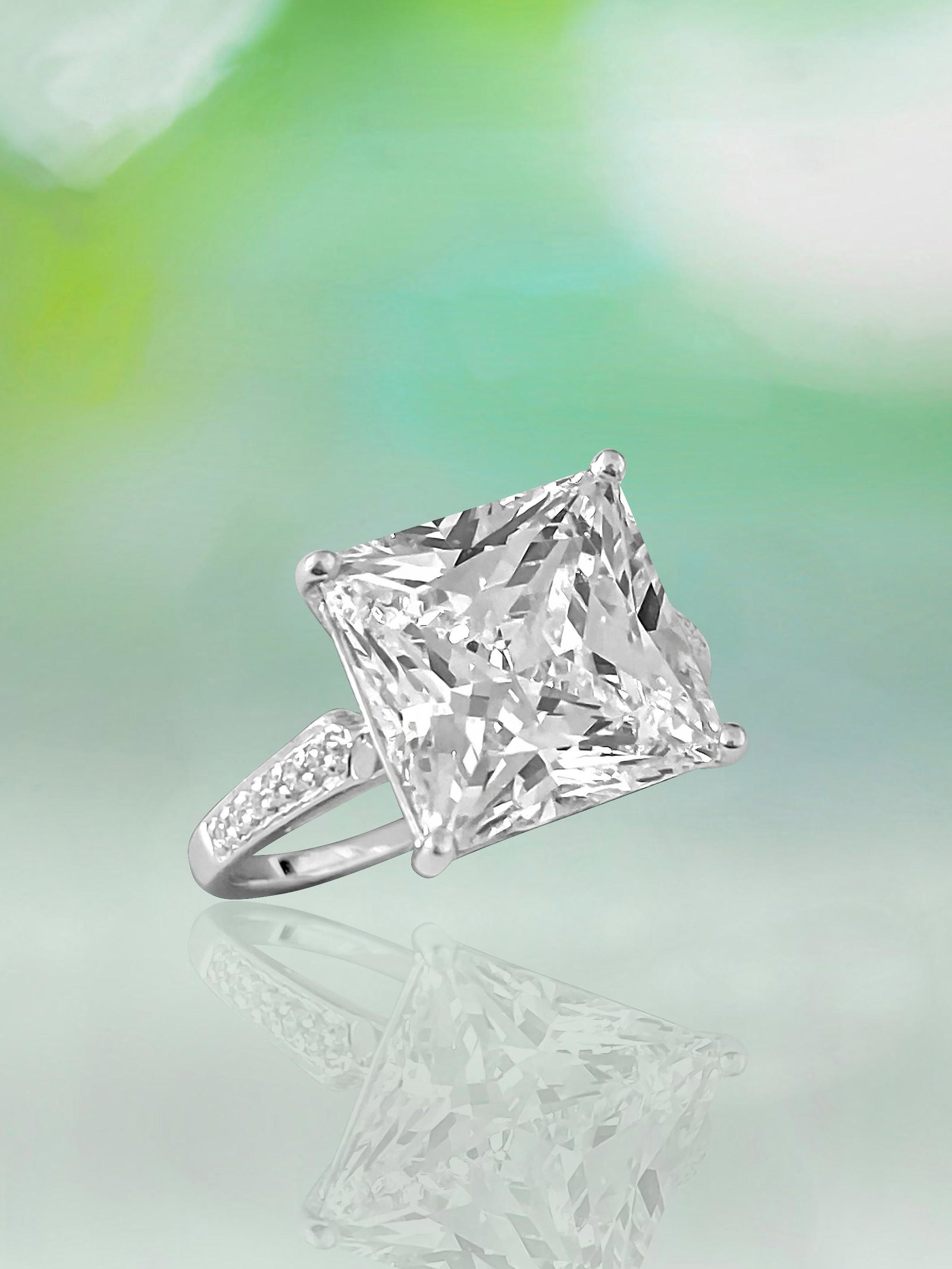 Ladies 5.62 Carat Diamond & White Gold Wedding Ring (1 of 5)