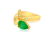 Vintage 18k Yellow Gold, Emerald & Diamond Ring (GIA) - 2