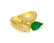 Vintage 18k Yellow Gold, Emerald & Diamond Ring (GIA) - 3