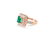 GIA certified, 14K Gold Emerald & Diamond Ring - 3