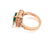 GIA certified, 14K Gold Emerald & Diamond Ring - 5