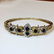 14k Gold Diamond & Blue Sapphire Bracelet / BANGLE