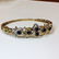 14k Gold Diamond & Blue Sapphire Bracelet / BANGLE - 2