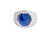 LUCKY, Sterling Silver & Natural 6ct Blue Sapphire Ring - 6