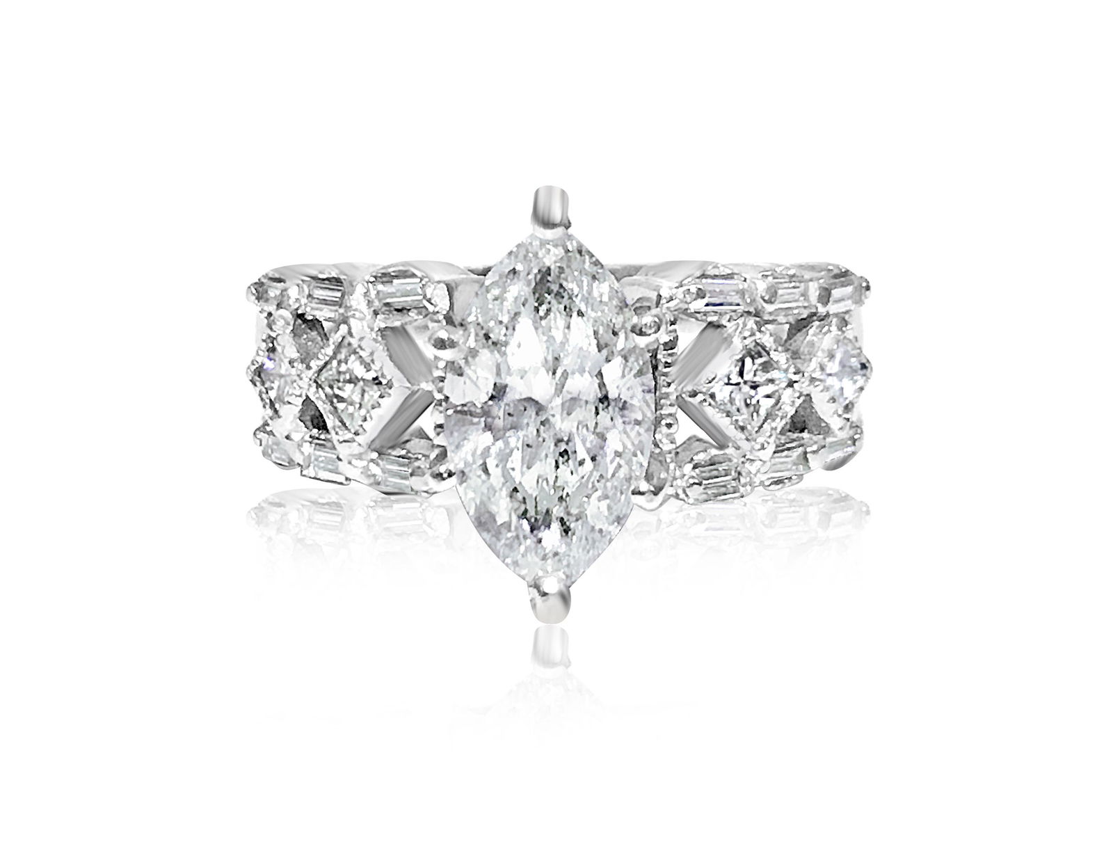 14K Gold, 2.35 Carat Diamond Engagement Ring. *GIA* (1 of 6)