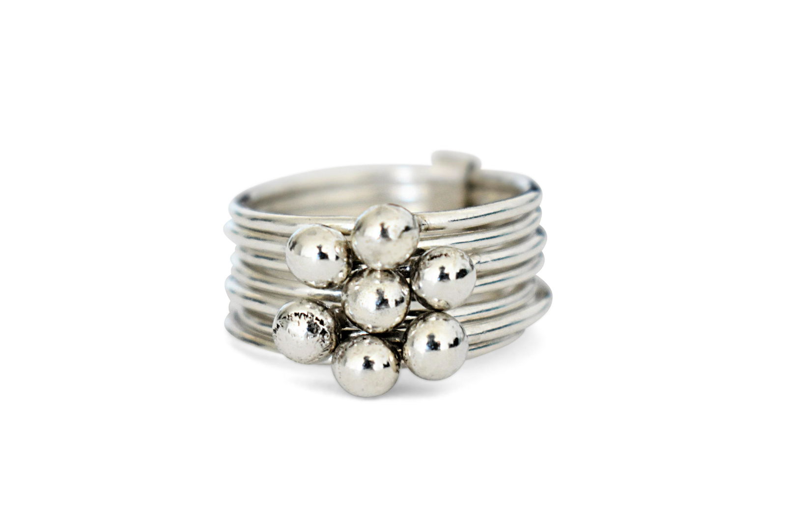 Vintage 925 Flower Motif Sterling Silver Ladies Ring (1 of 7)