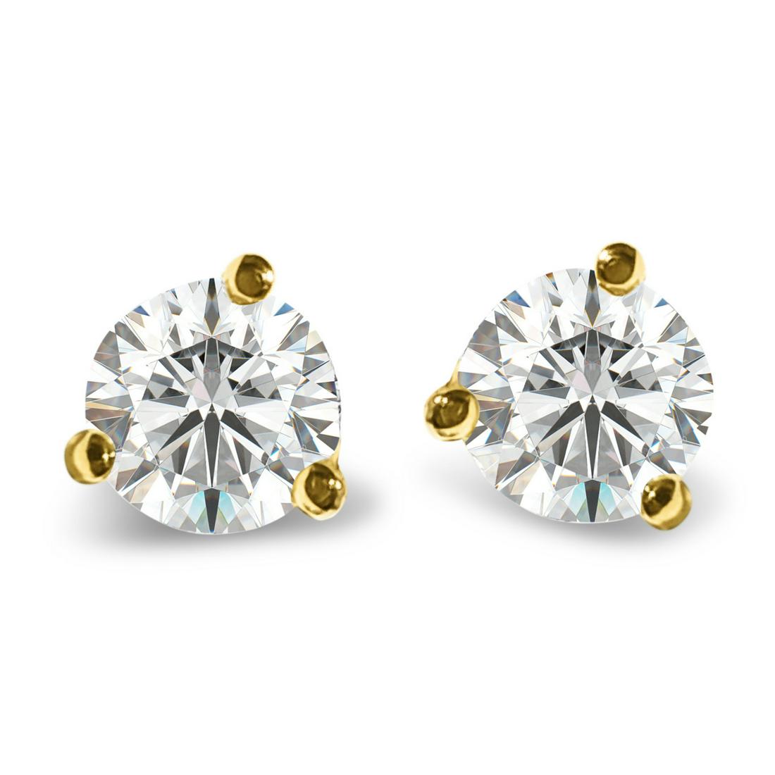 Martini Style 1.20 Carat VVS Diamond Stud Earrings in (1 of 4)