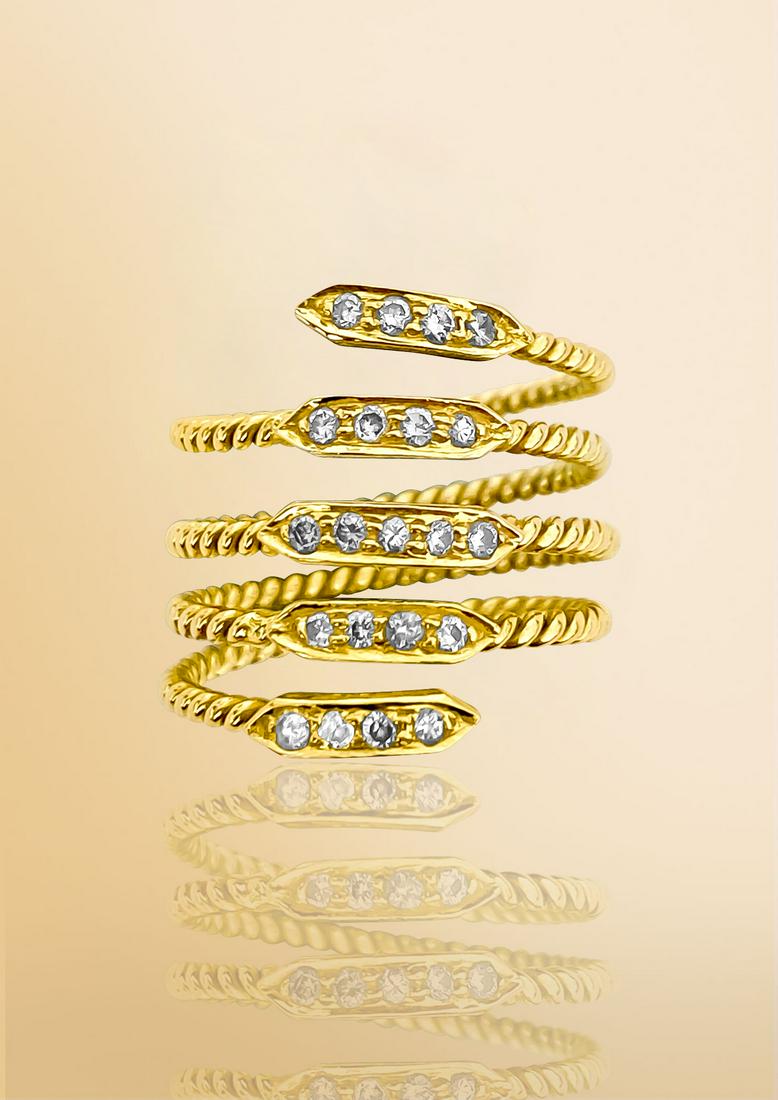 Snake Design 0.65ct Diamond 14K Gold Ring (1 of 6)