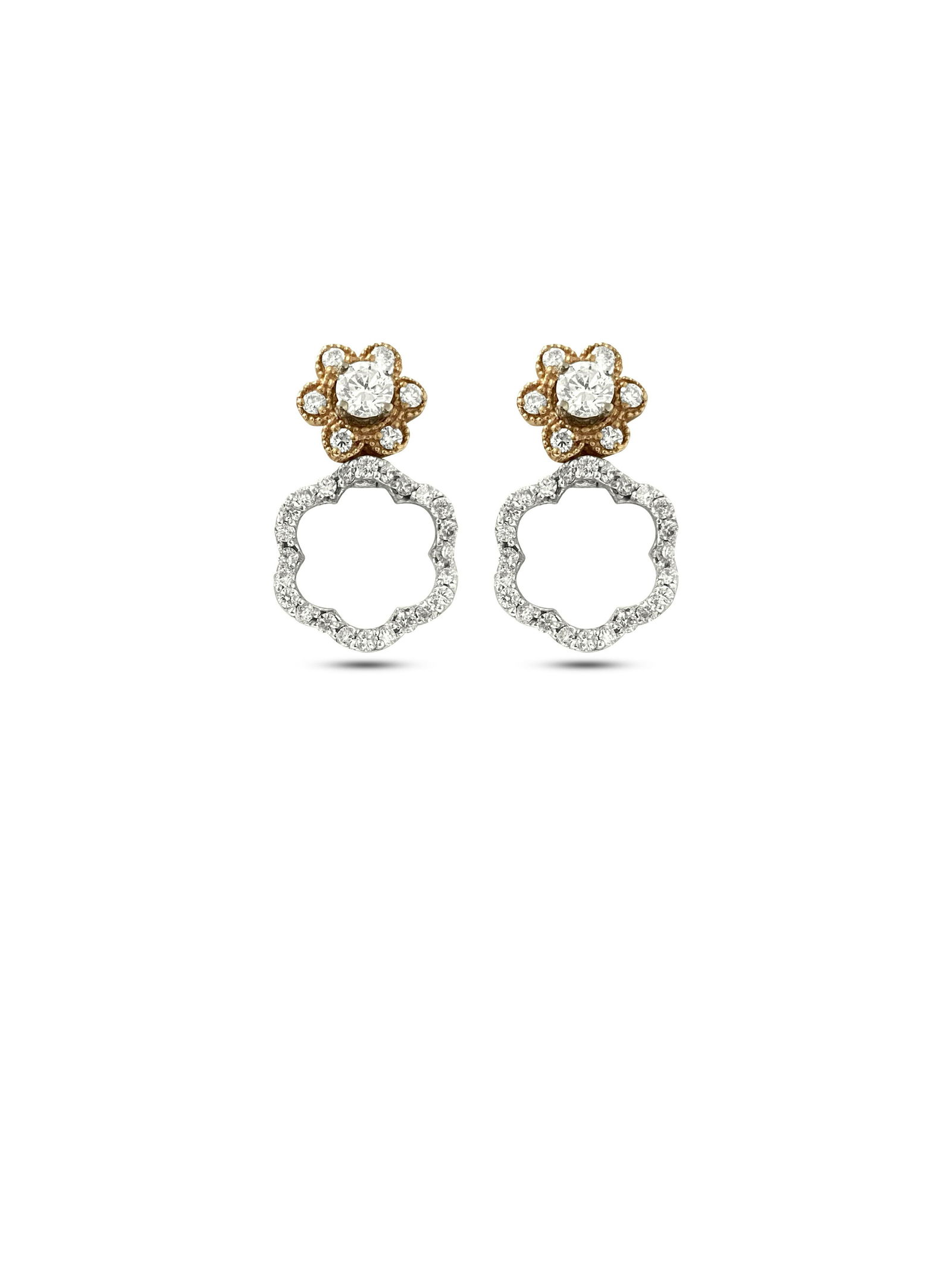 Montblanc Four way earrings. 1.50ct Diamonds in 14K (1 of 9)