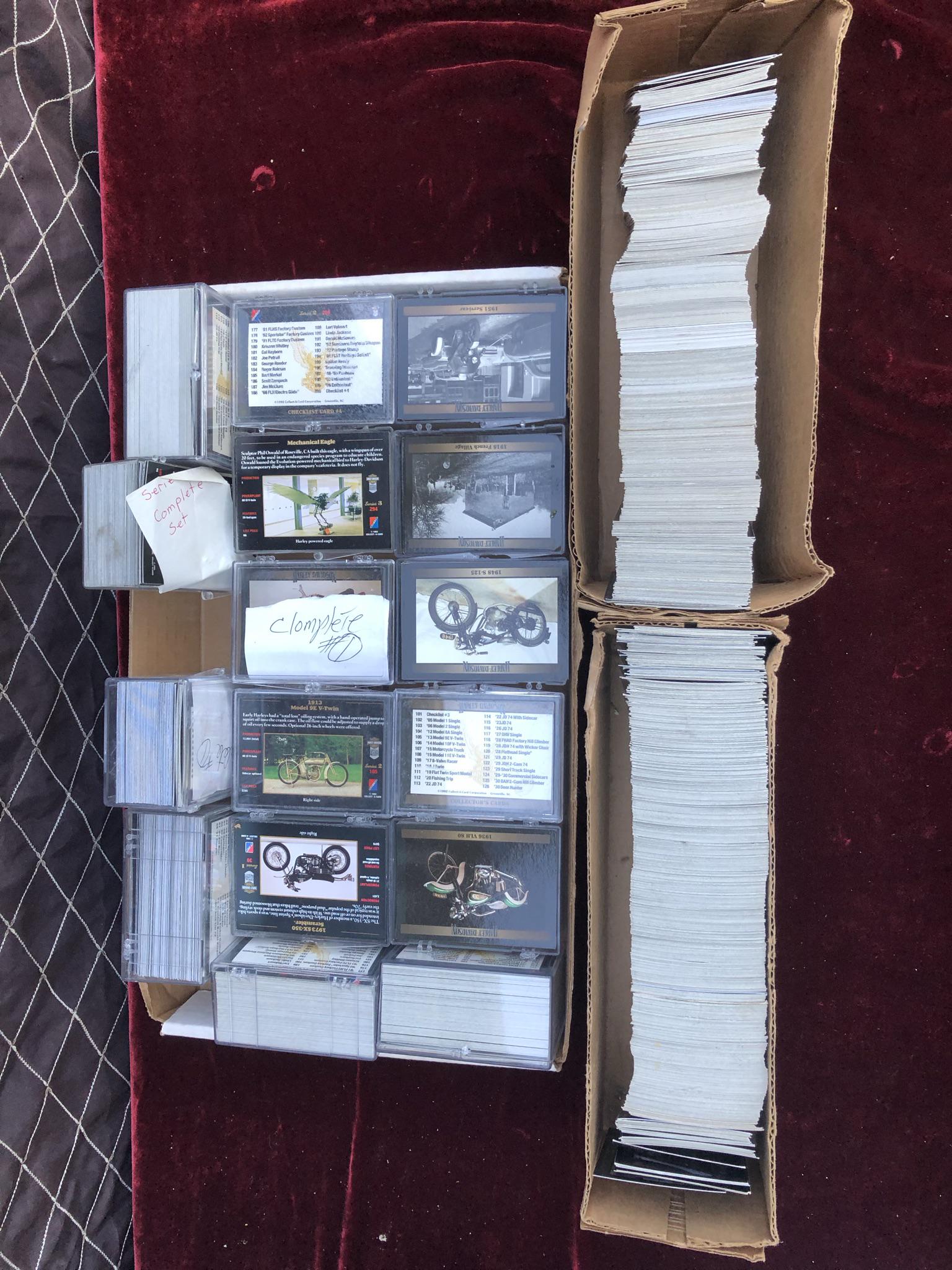 harley davidson cards b: large lot of series 1 harley davidson cards mosty separated into sets