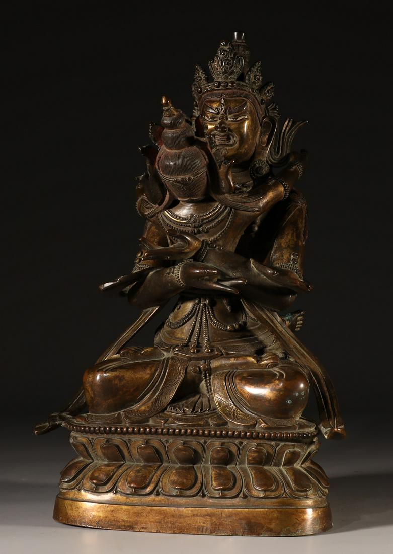 ANTIQUE GILT BRONZE FIGURE OF YAB-YUM (1 of 9)