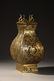 ANTIQUE GOLD/SILVER/TURQUOISE INLAID BRONZE URN VASE - 6