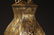 ANTIQUE GOLD/SILVER/TURQUOISE INLAID BRONZE URN VASE - 7