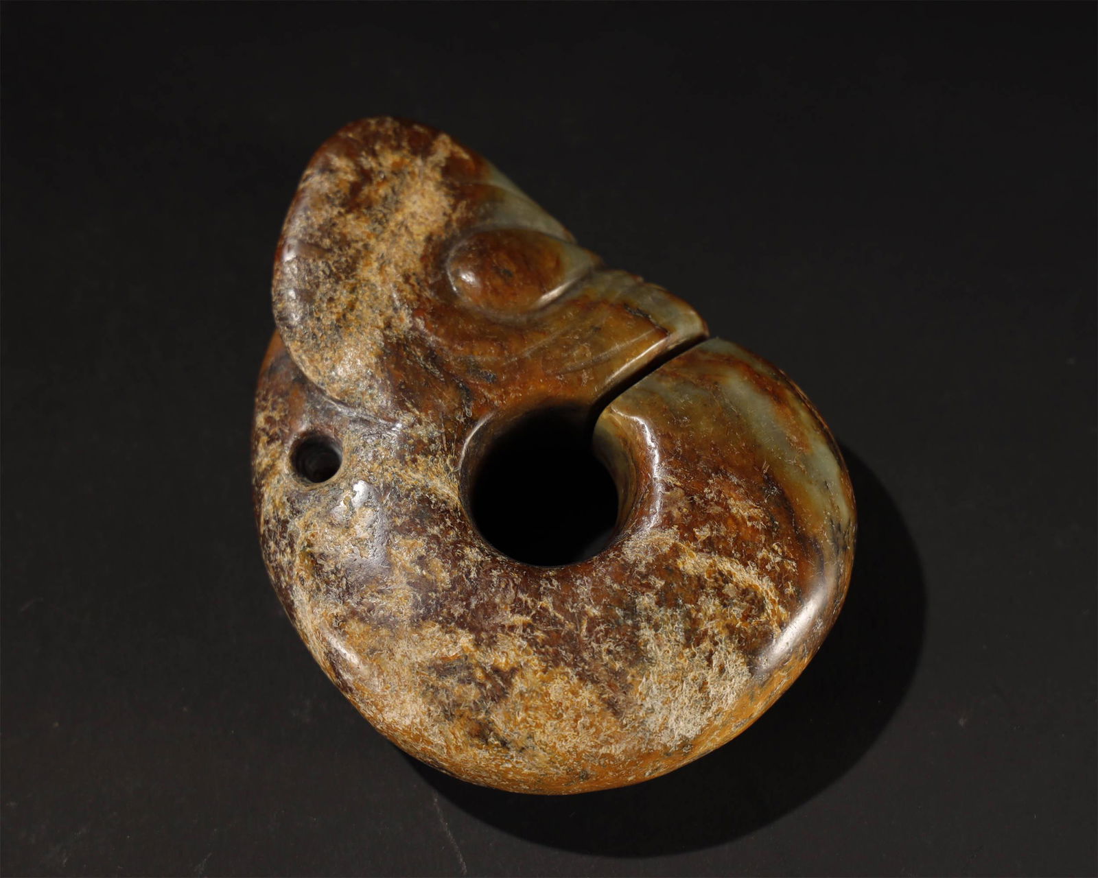 ARCHAISTIC CELADON JADE CARVED ORNAMENT (1 of 4)