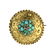 AN ANTIQUE TURQUOISE AND DIAMOND MOURNING BROOCH in