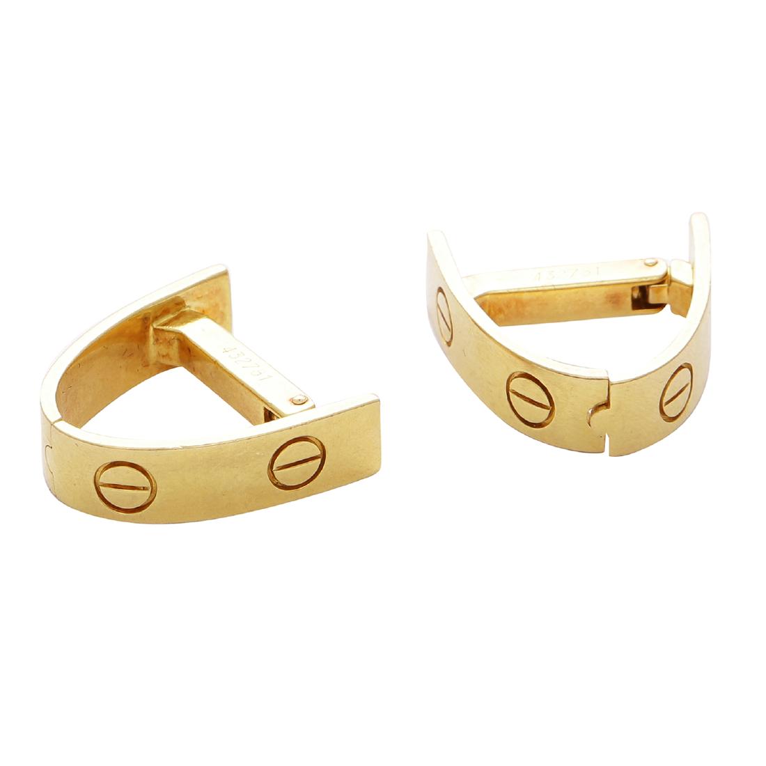 A PAIR OF LOVE CUFFLINKS BY CARTIER in 18ct yellow (1 of 1)