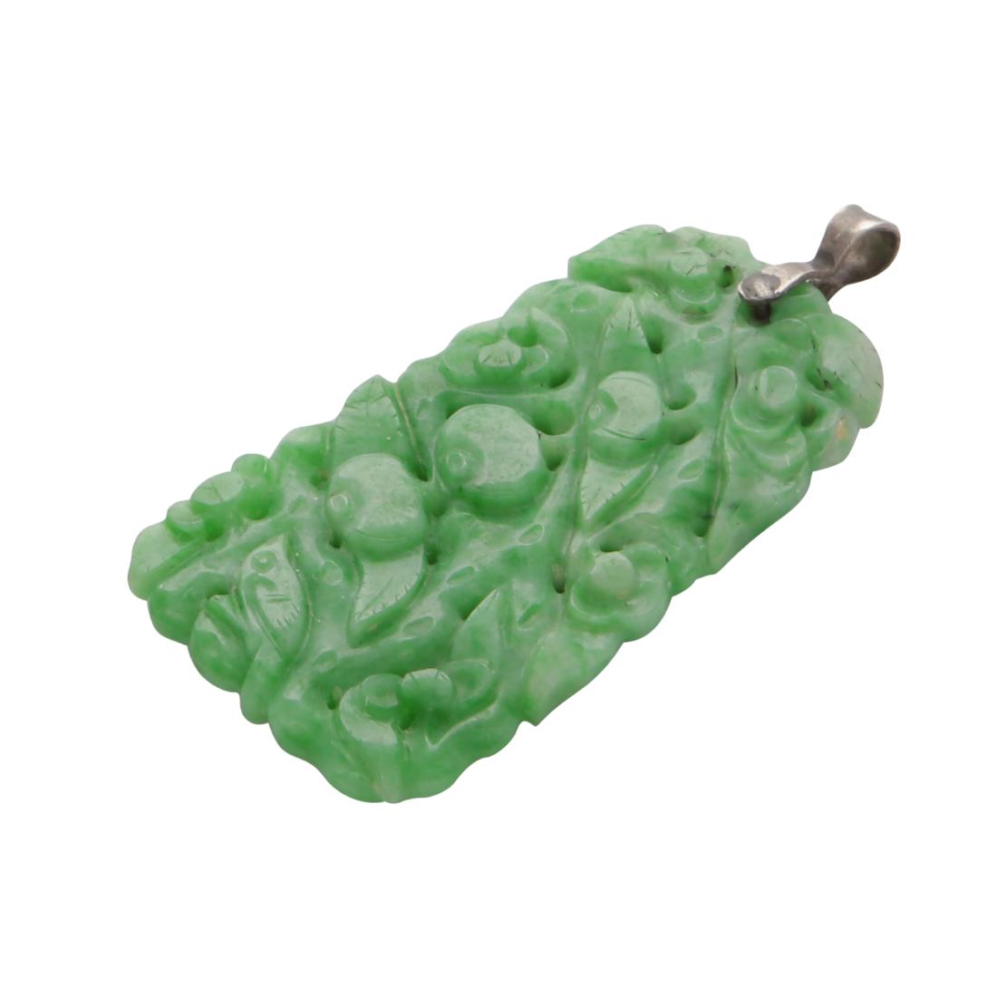 AN ANTIQUE JADEITE JADE PENDANT, CIRCA 1900 the (1 of 1)