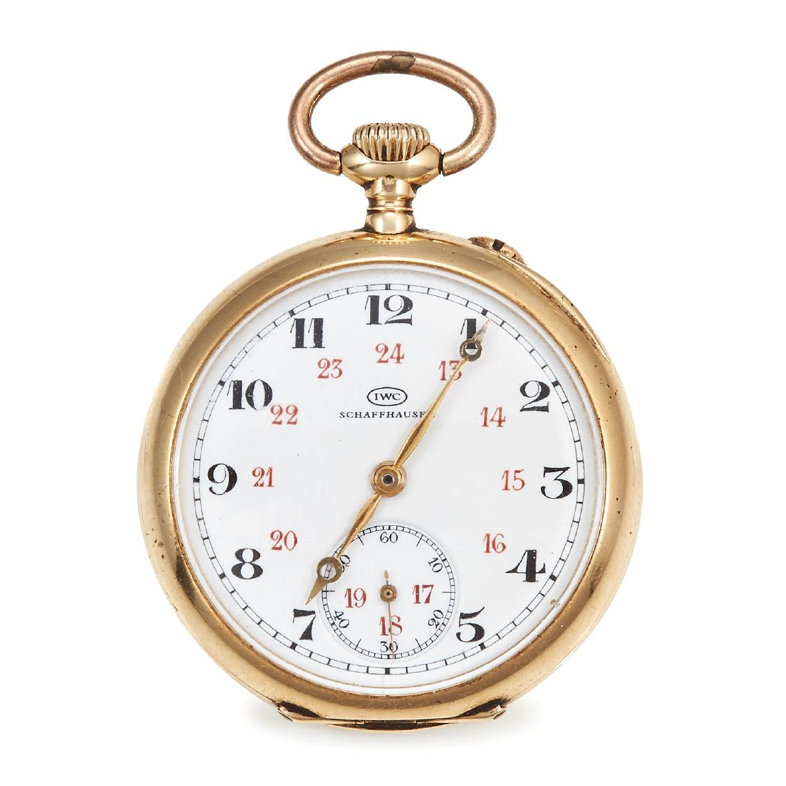 AN ANTIQUE POCKET WATCH, IWC SCHAFFHAUSEN in high carat (1 of 1)